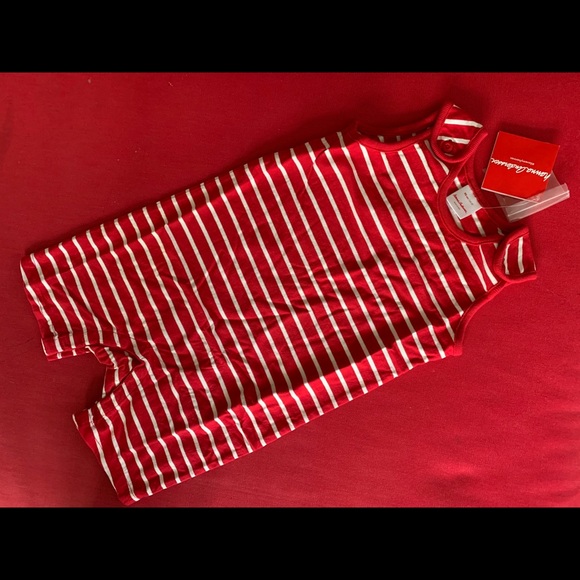 Hanna Andersson Other - Hanna Andersson 3T 90 stripe romper red white